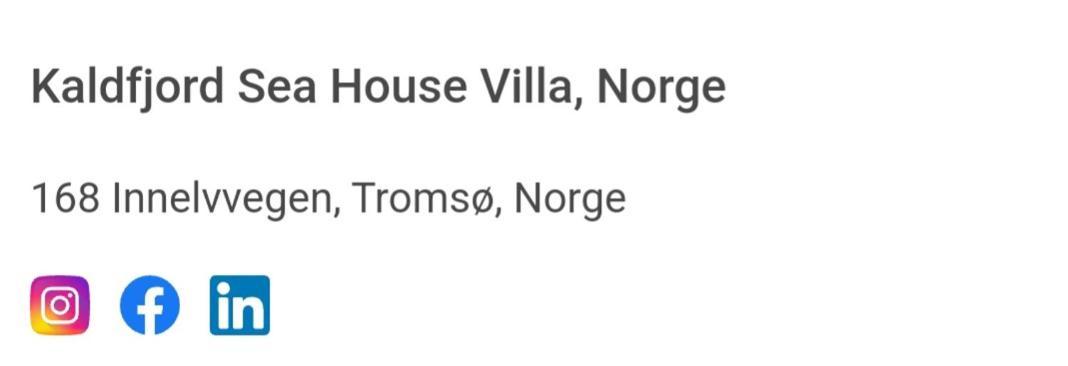 特罗姆瑟Kaldfjord Sea House别墅 外观 照片